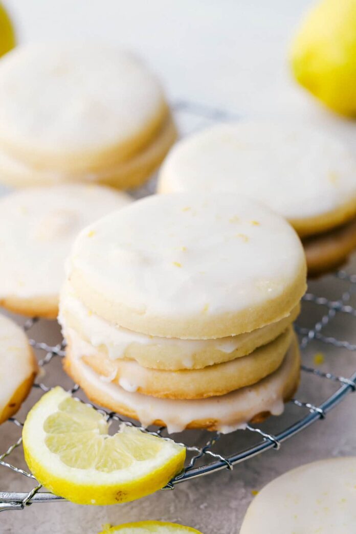 buttery-lemon-shortbread-cookies-with-a-glaze