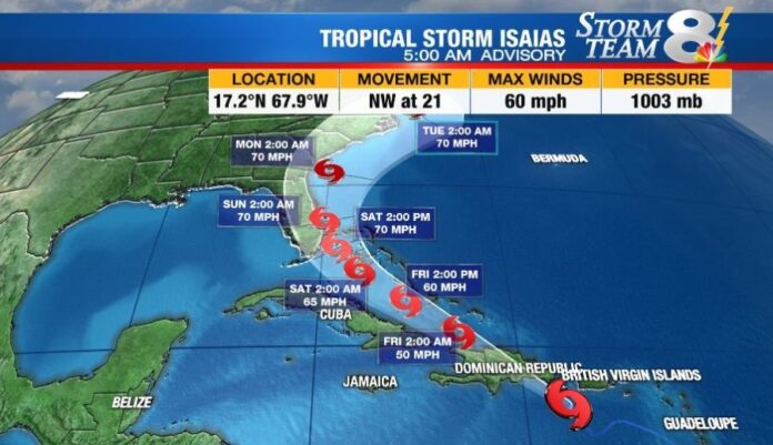 tropical-storm-isaias-lashes-puerto-rico,-could-impact-florida-this-weekend