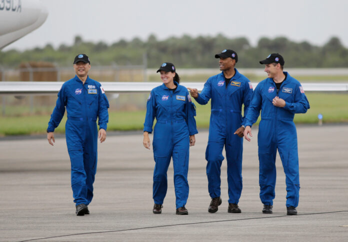 astronauts-arrive-at-launch-site-for-2nd-spacex-crew-flight