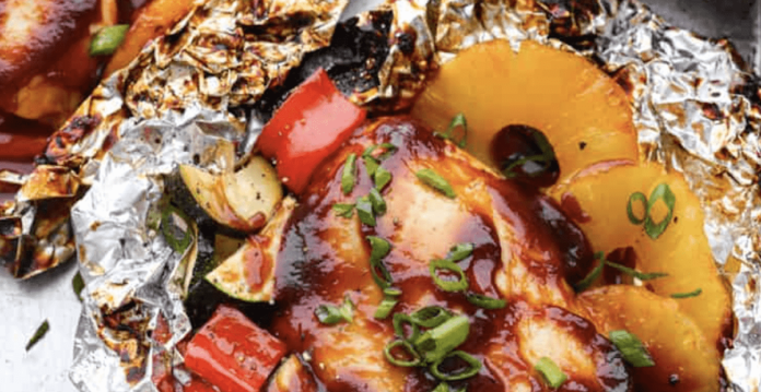 grilled-hawaiian-barbecue-chicken-in-foil