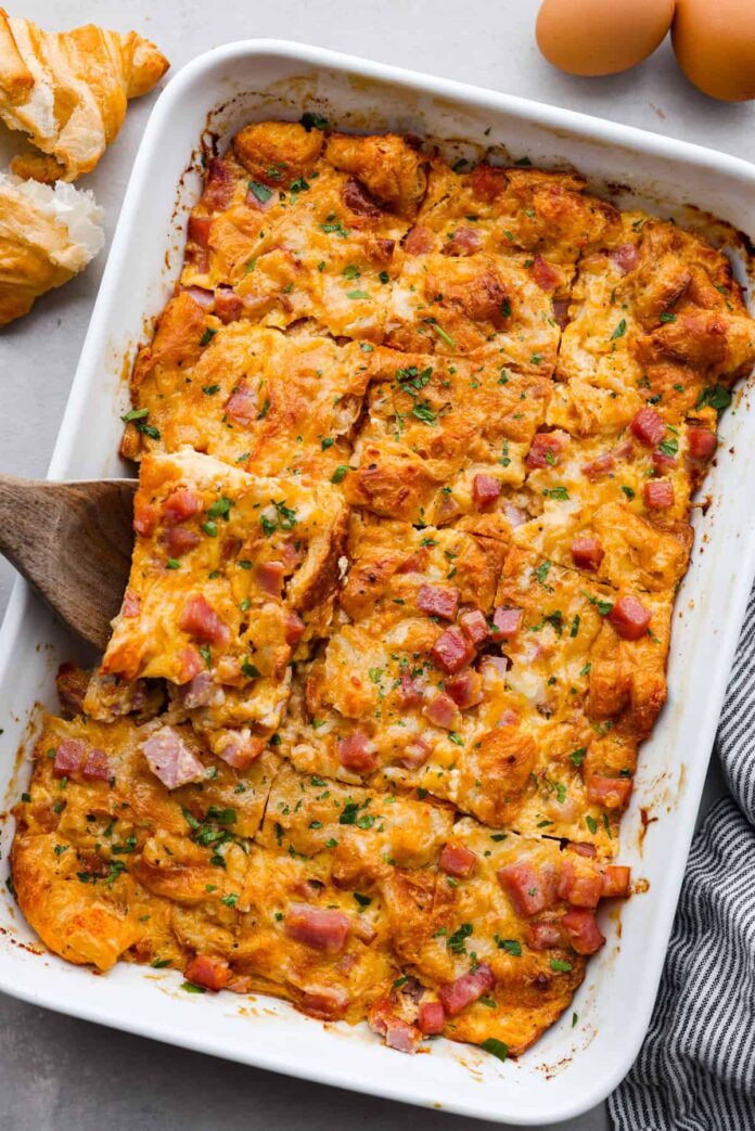 ham-and-cheese-croissant-casserole